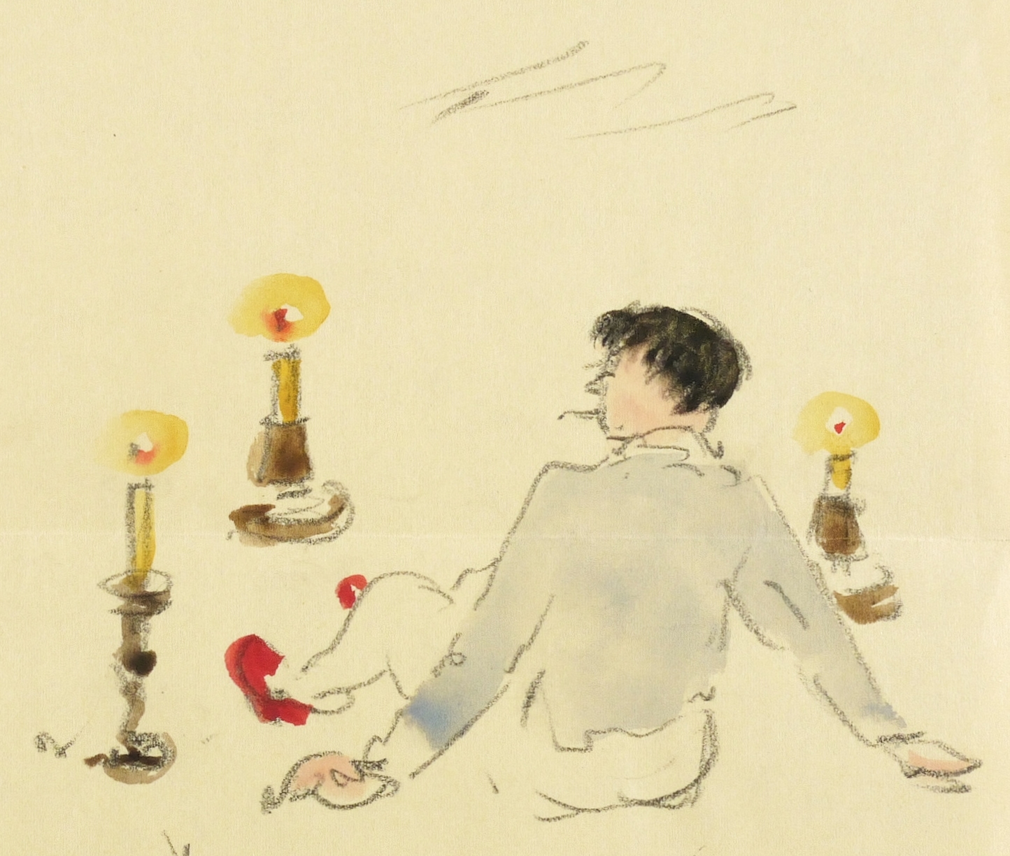 Maler bei Kerzenschein