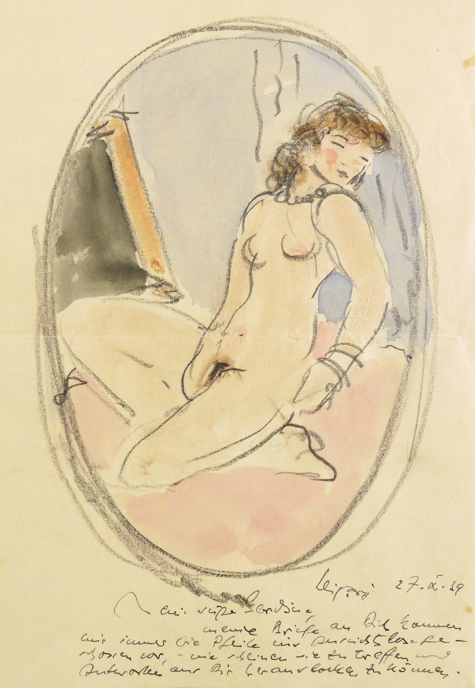 Aktmodell im Atelier