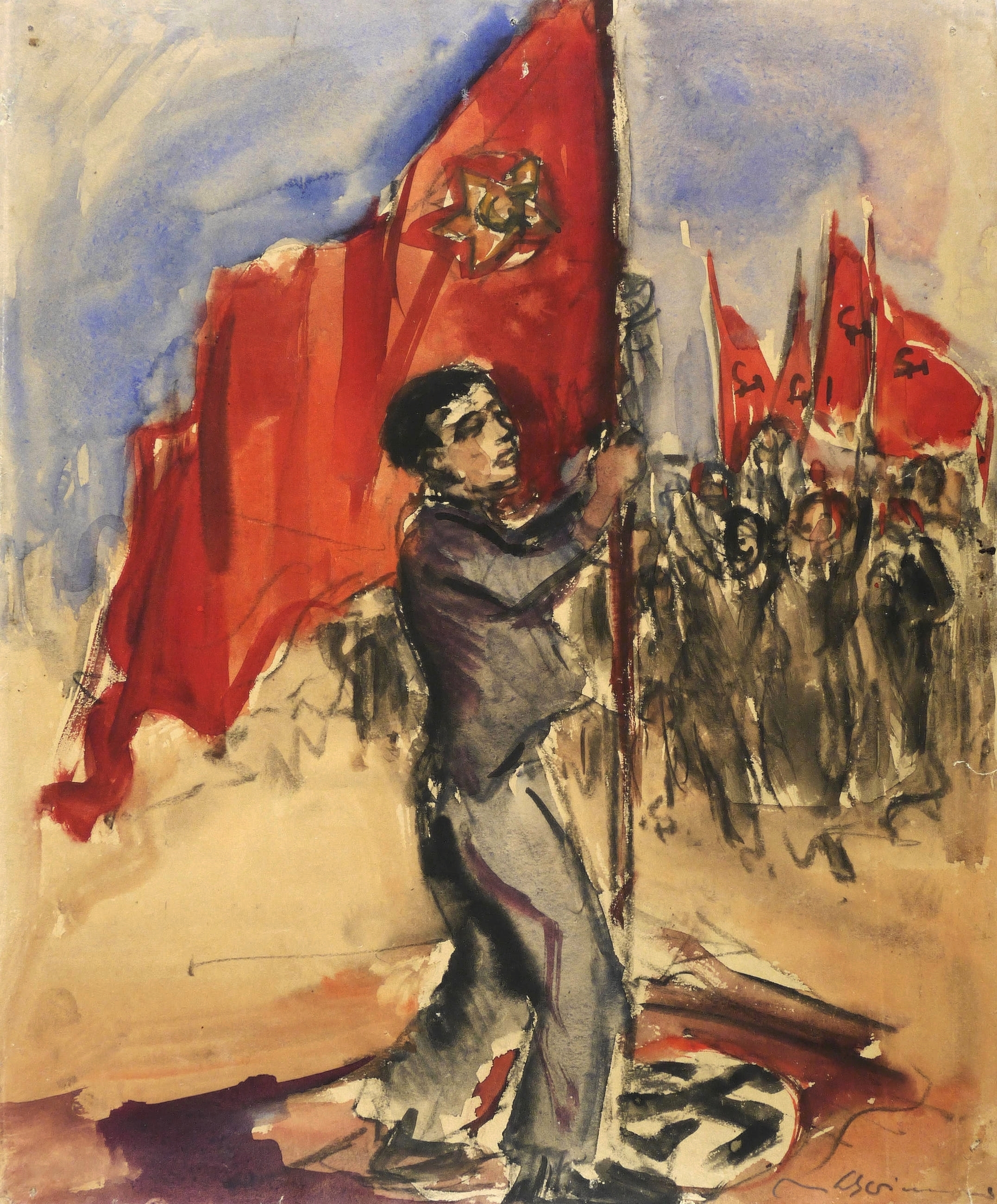 Max Schwimmer, Die rote Fahne, 1945/1946
