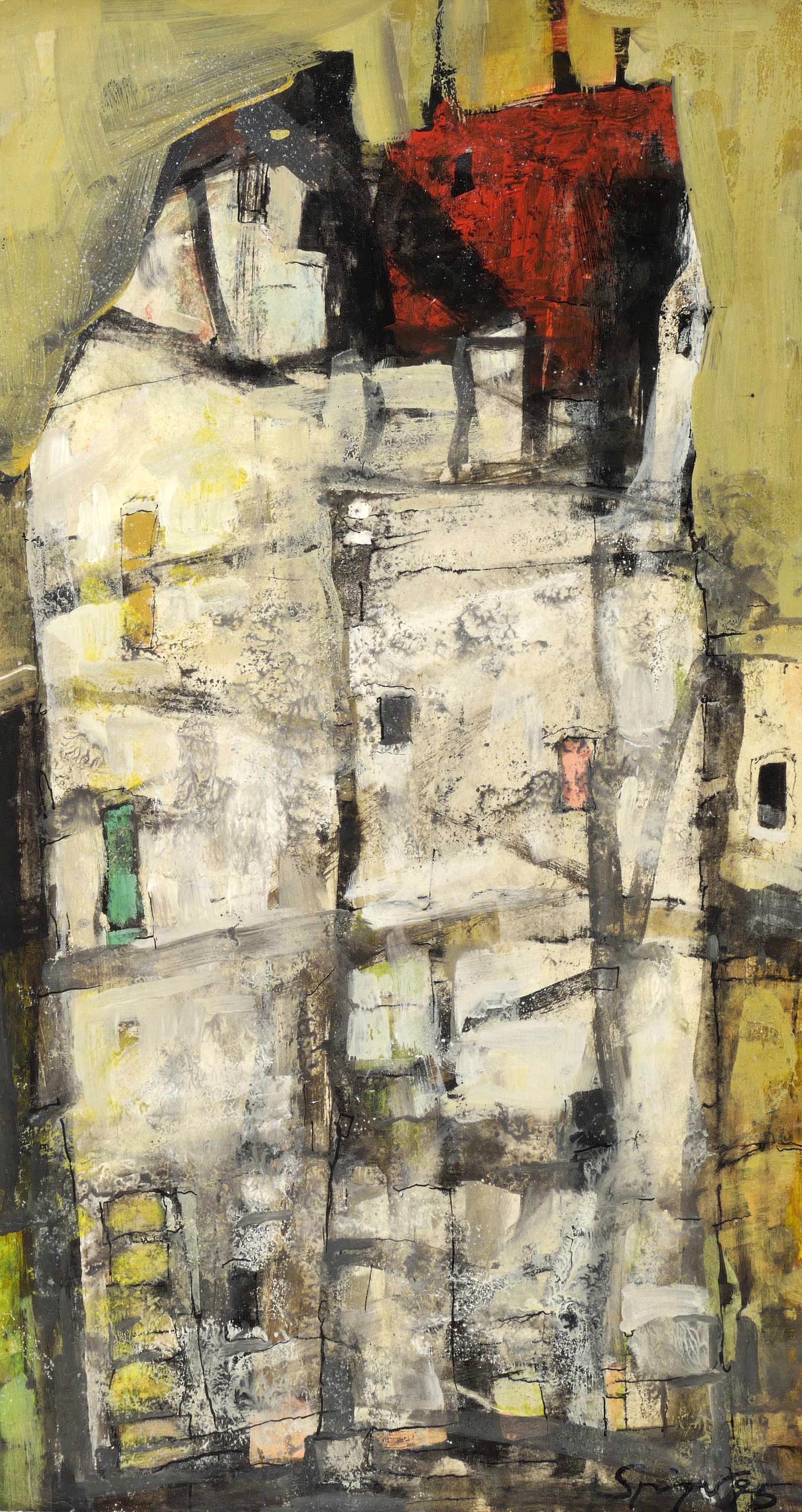 Reinhard Springer, Häuserfront 17, 1995