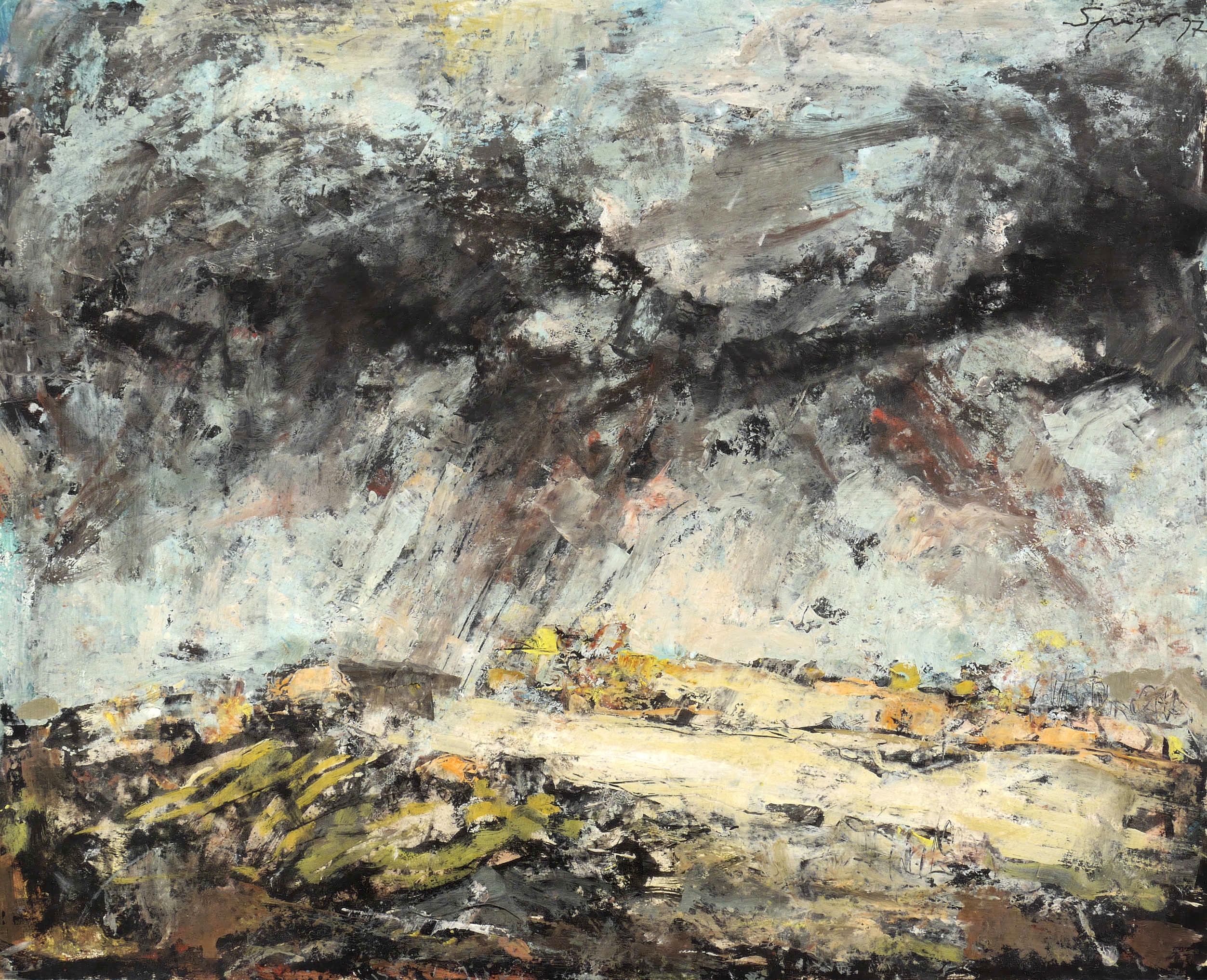 Reinhard Springer, Gewitterlandschaft bei Dresden 1, 1997