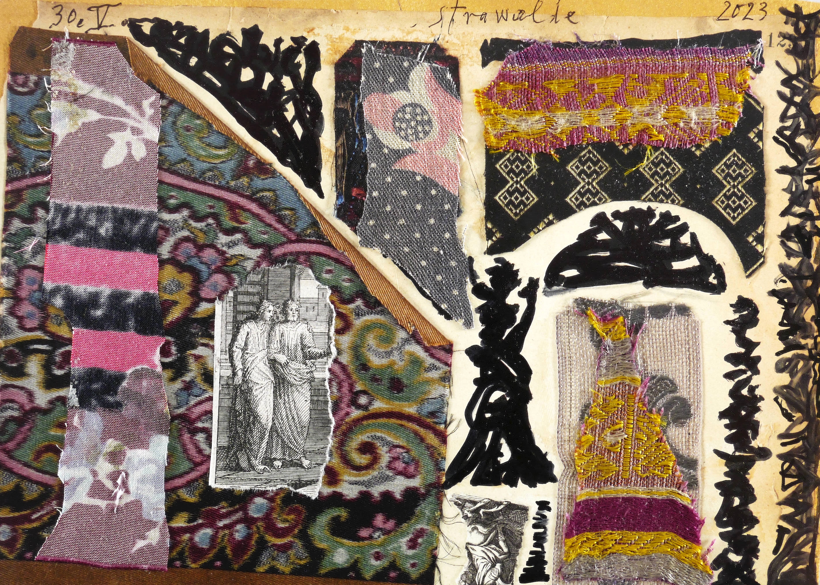 Collage 30.IV.2023 (mit Bibelzitat aus der Pariser Bibel von 1815)