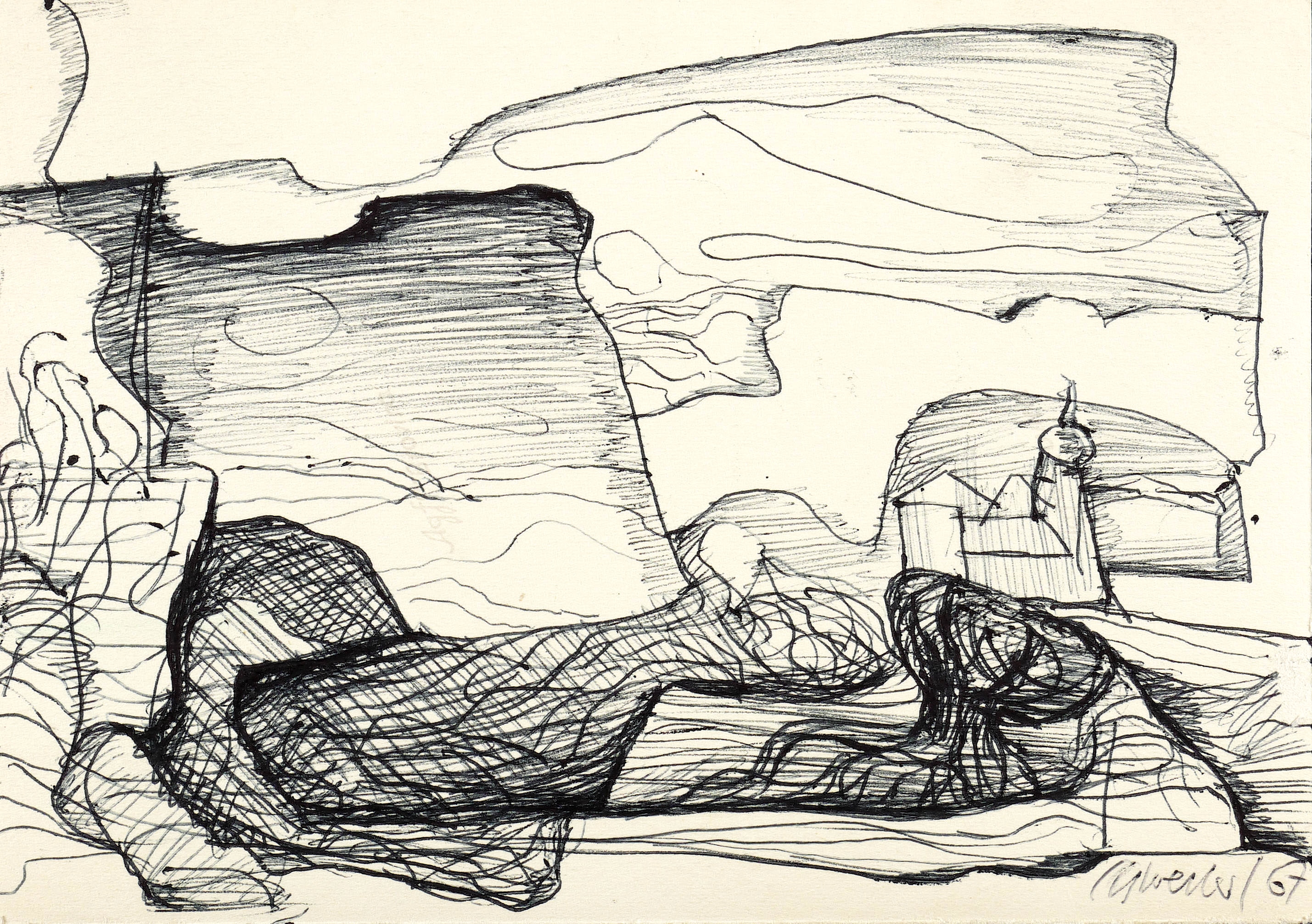 Peter Sylvester – „Landschaft bei Kleingeschwenda“