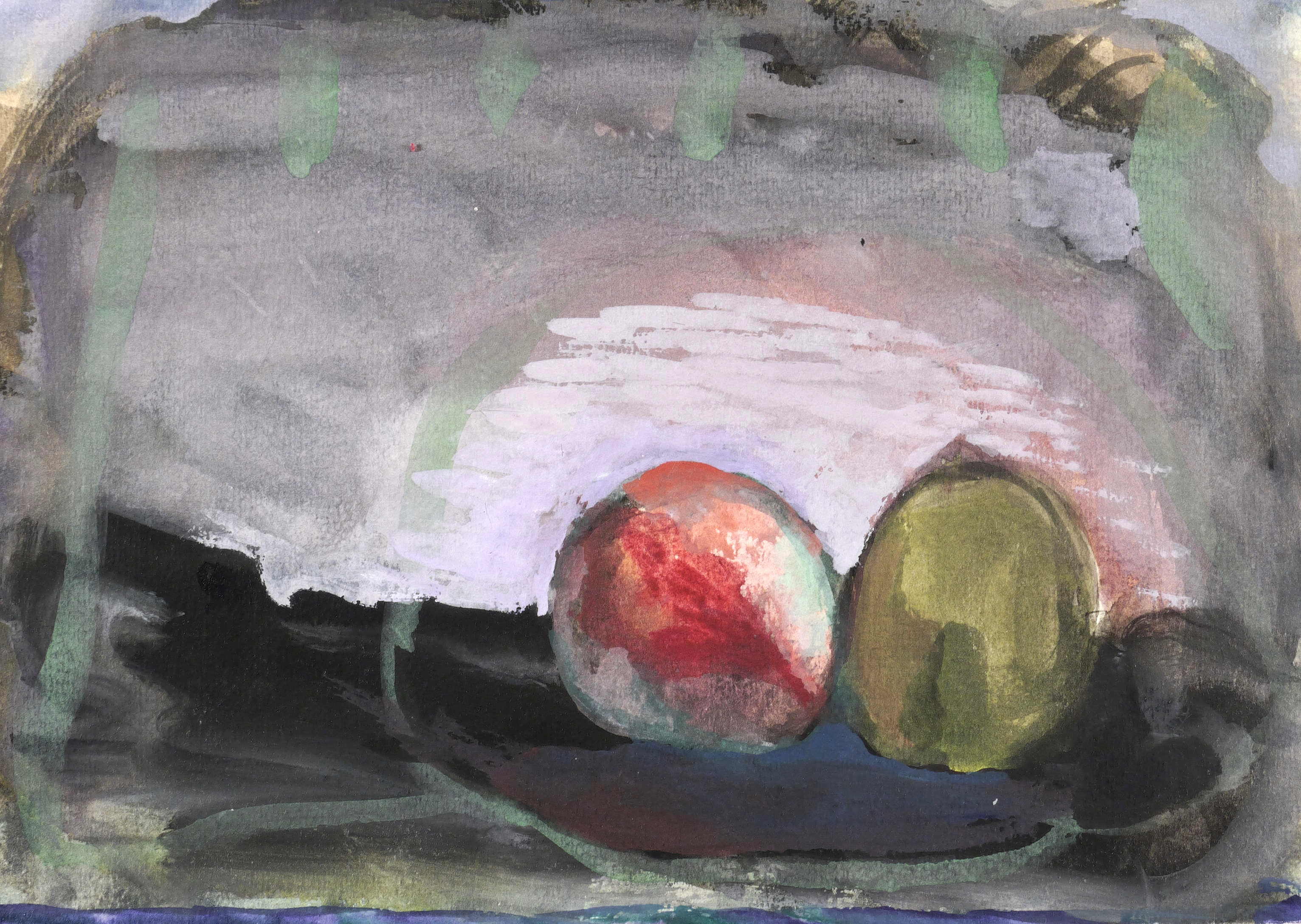 Zwei Früchte mit Himmel