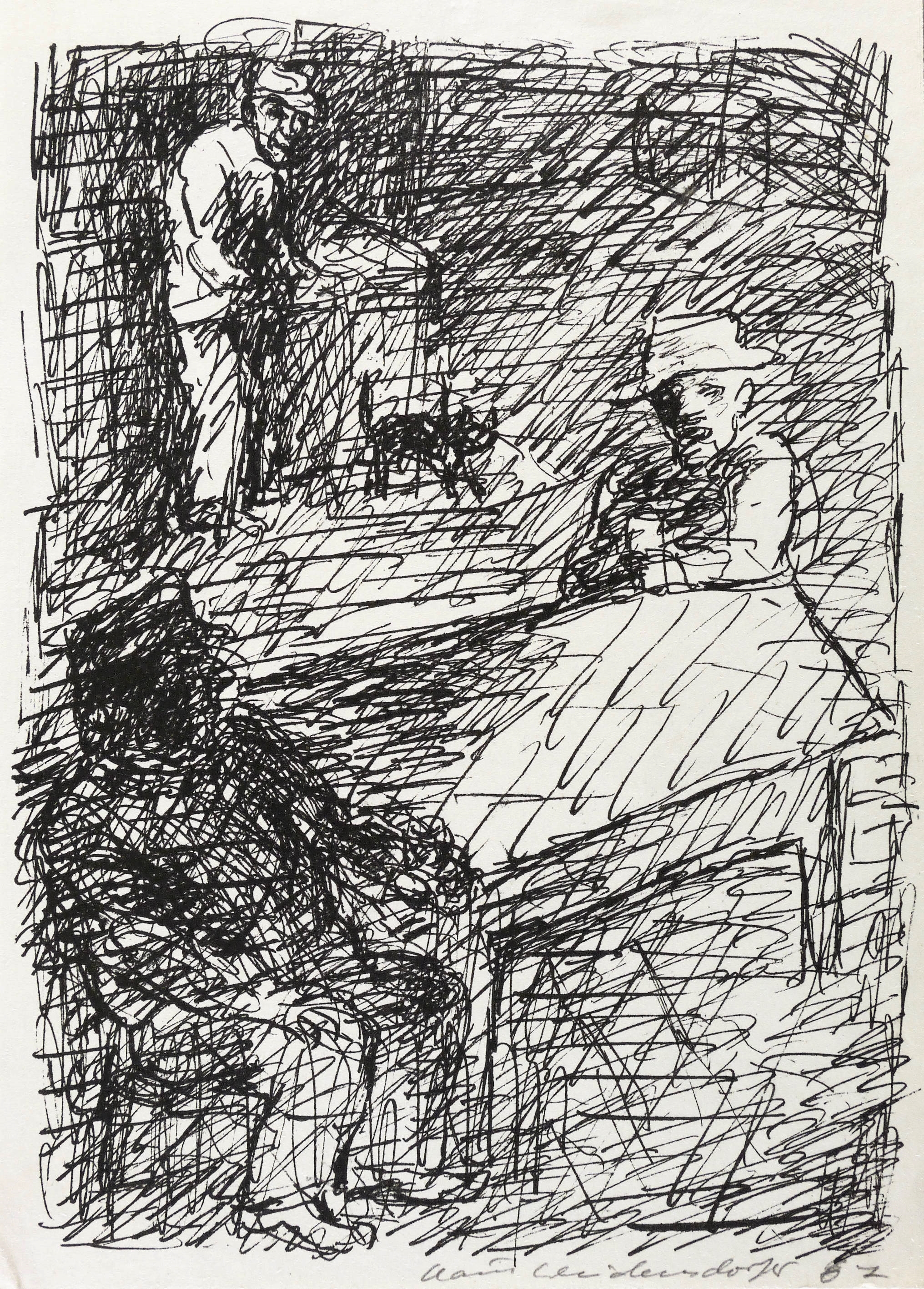 Zwei Alte am Tisch (Neujahrskarte III) Zwei Alte am Tisch (Neujahrskarte III)