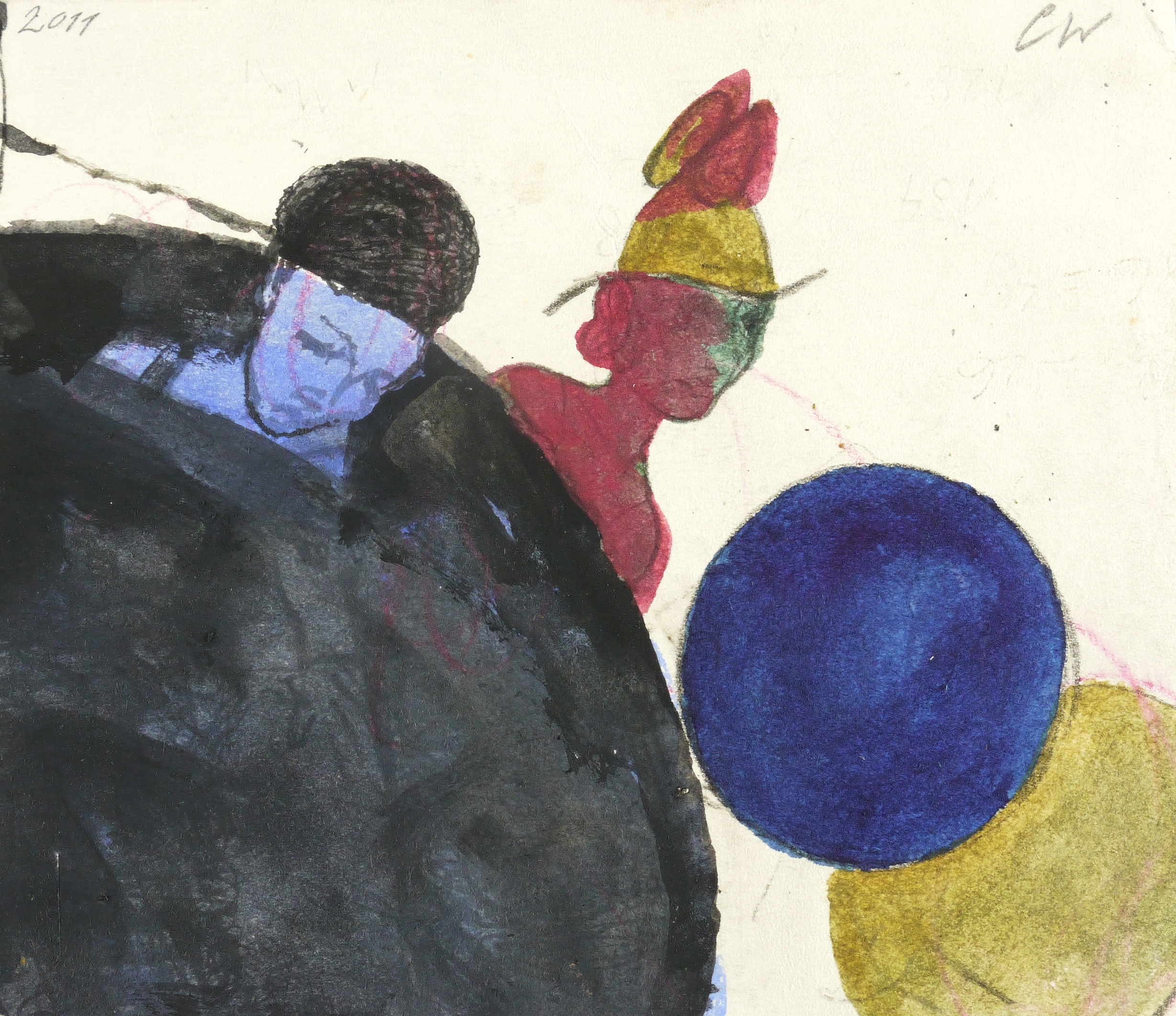 Claus Weidensdorfer – „Ohne Titel (Figuren und Kugeln)“