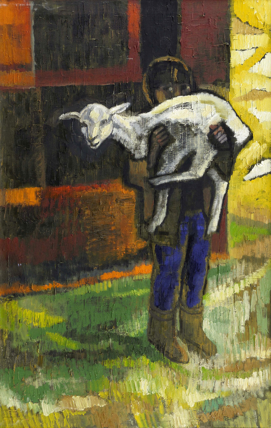 Almut-Sophia Zielonka, Kind mit junger Ziege, 2021