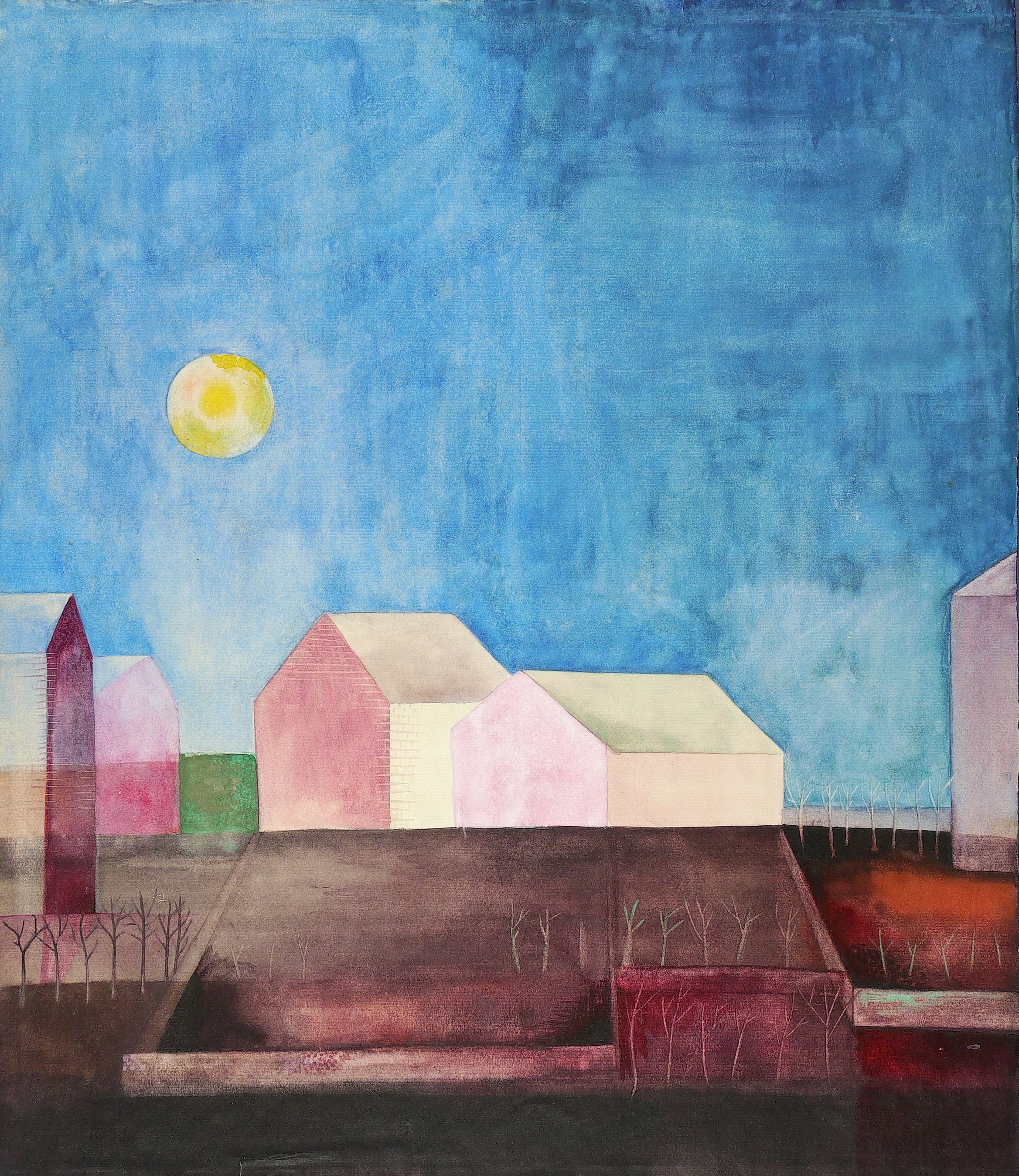 Margarete Schall – „Häuser bei Vollmond“