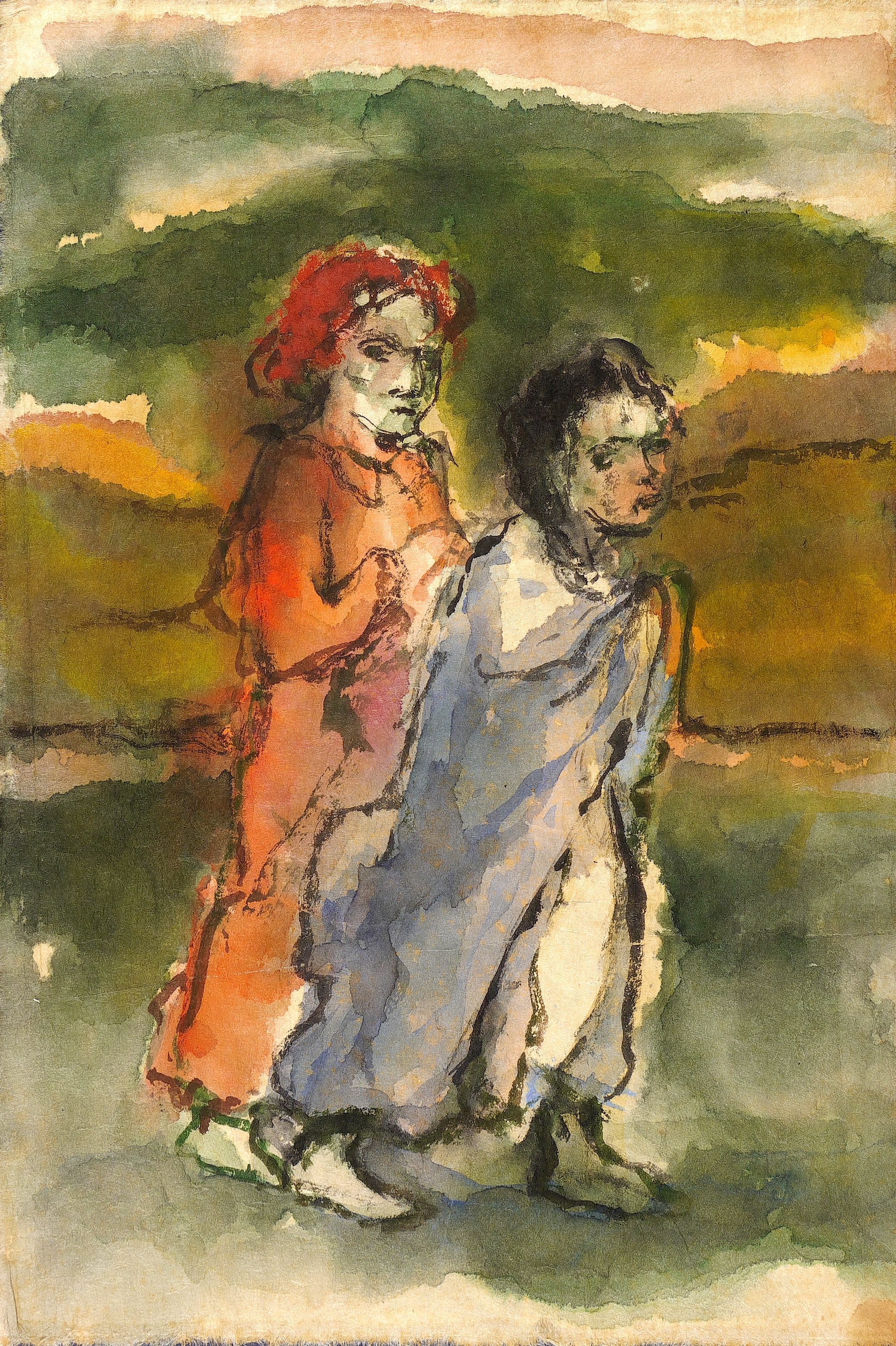 Reinhold Langner – „Zwei gehende Kinder“