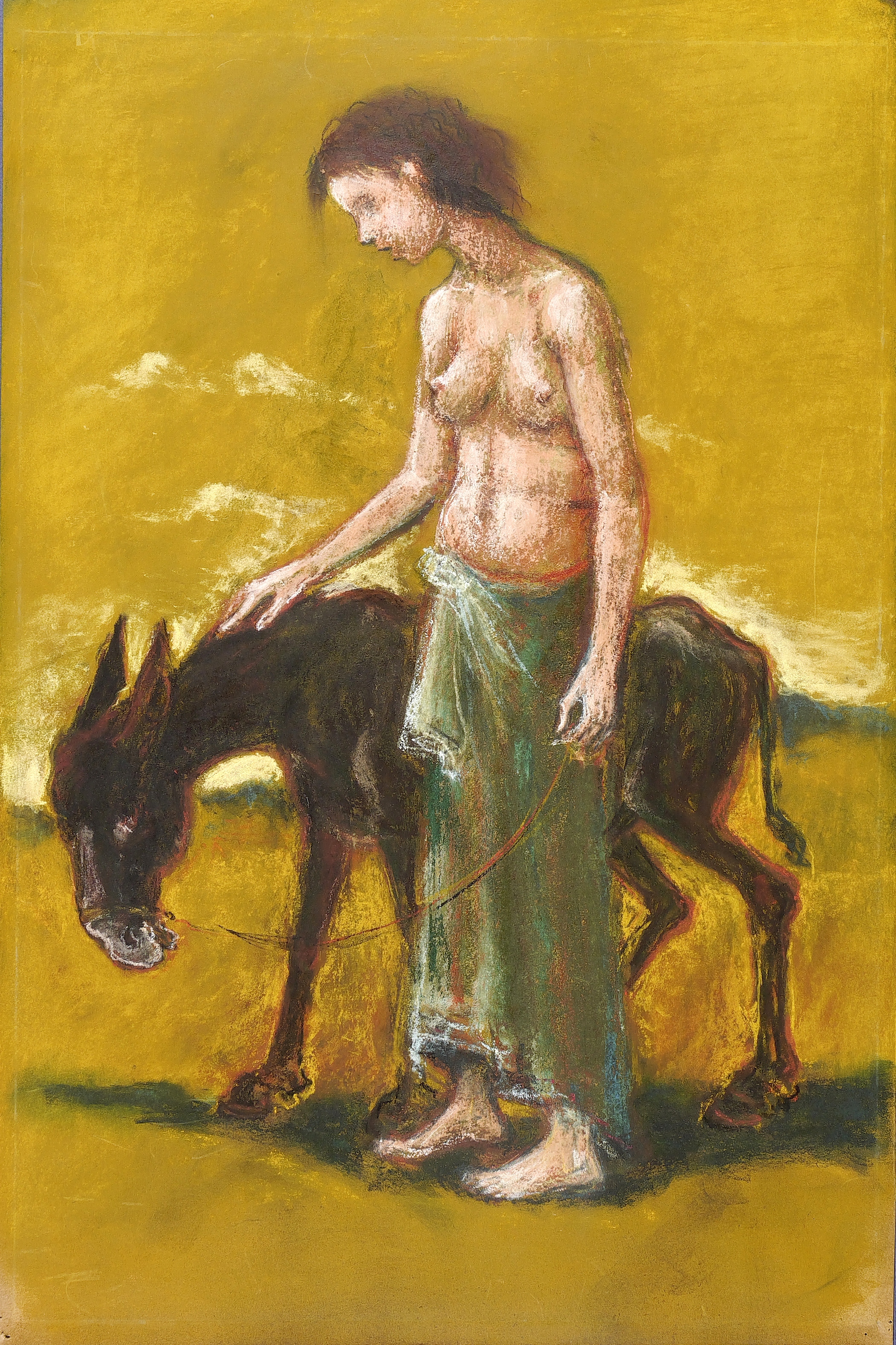 Reinhold Langner – „Halbakt mit Esel“