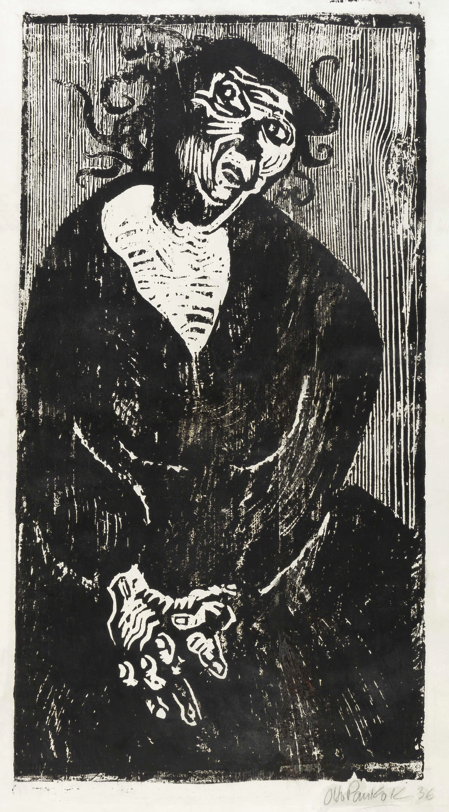 Otto Pankok, Fisili (Alte Zigeunerin), 1936