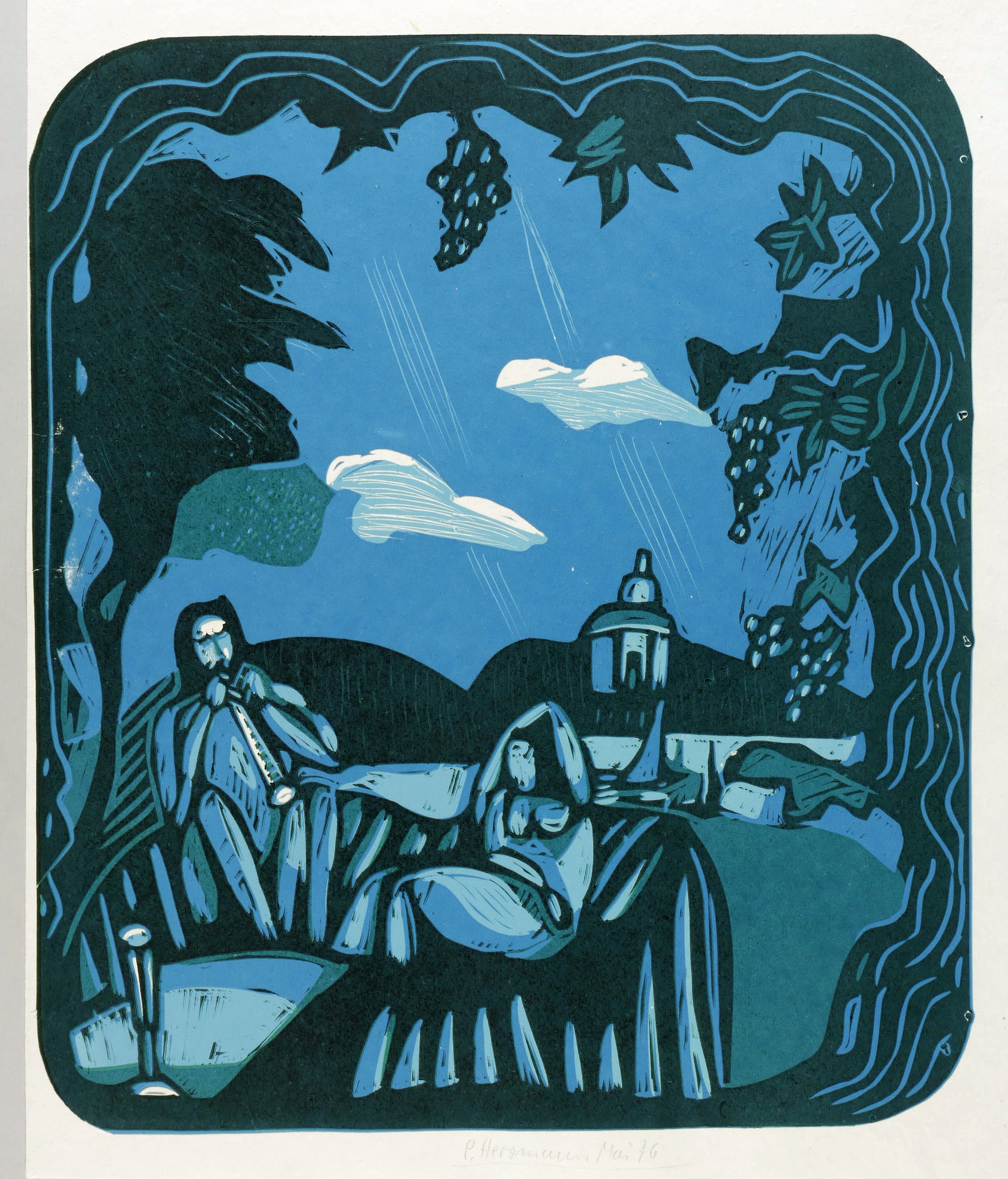 Radebeuler Elegie (Belvedere Schloss Wackerbarth im Mondschein)