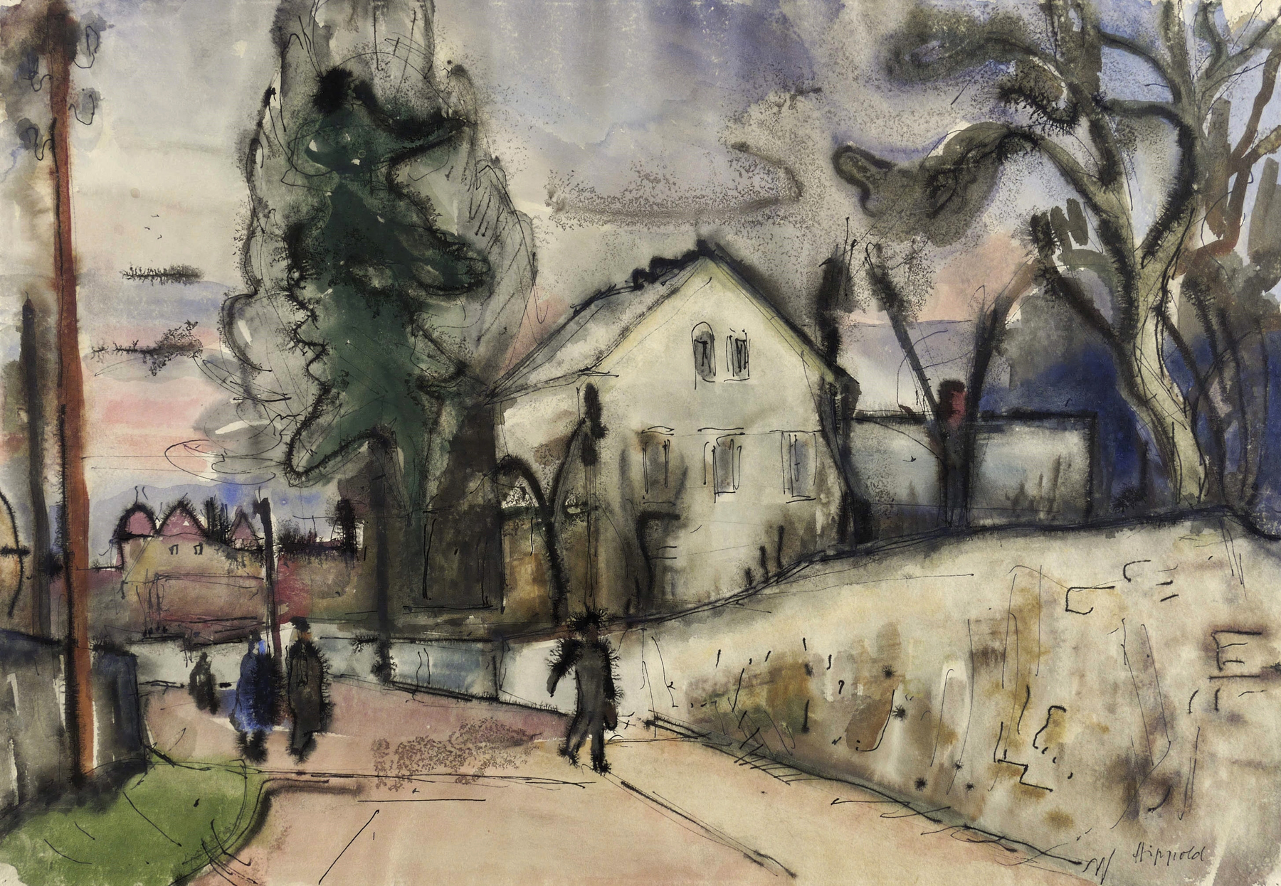 Erhard Hippold, Straße in Radebeul, 1940