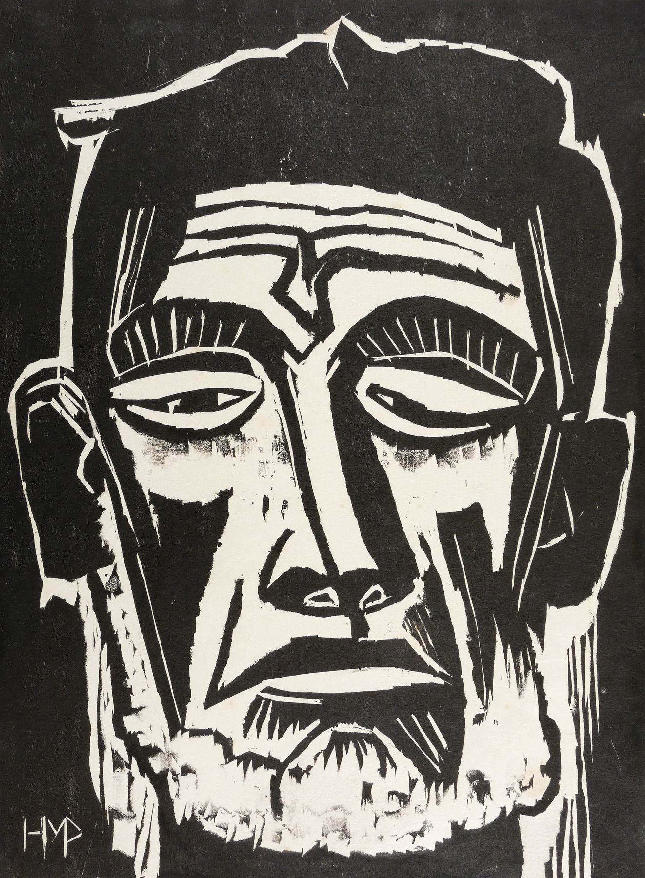 Max Pechstein, Kopf eines Seemannes (Fischerkopf), 1922