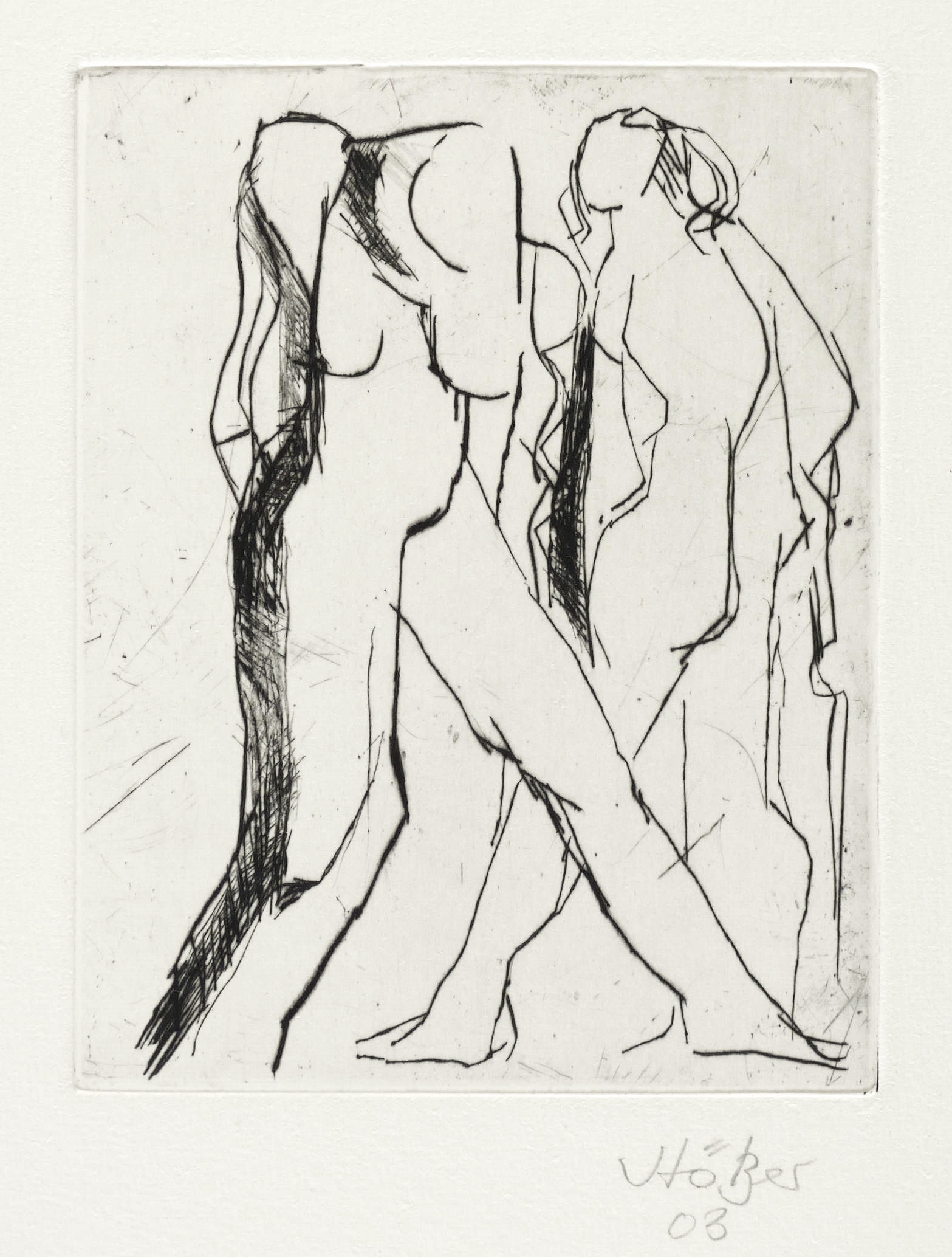 Zwei Aktfiguren, gegenläufig Zwei Aktfiguren, gegenläufig