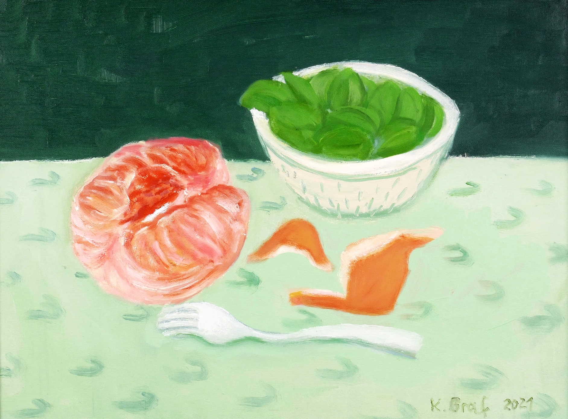 Grapefruit und Salat Grapefruit und Salat