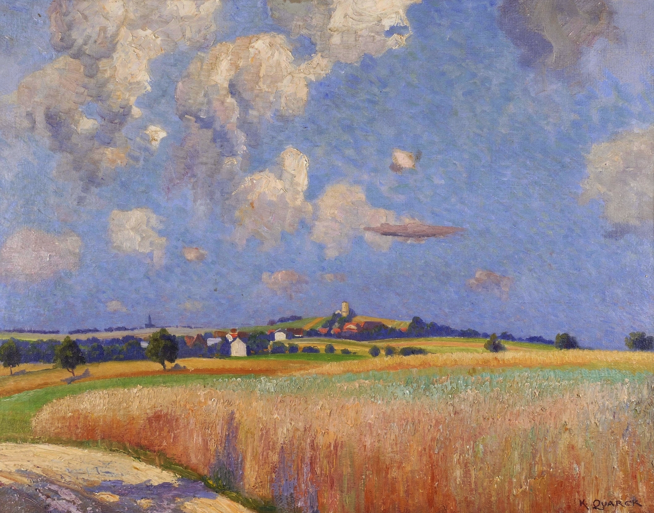 Dorf mit Feldrand Dorf mit Feldrand