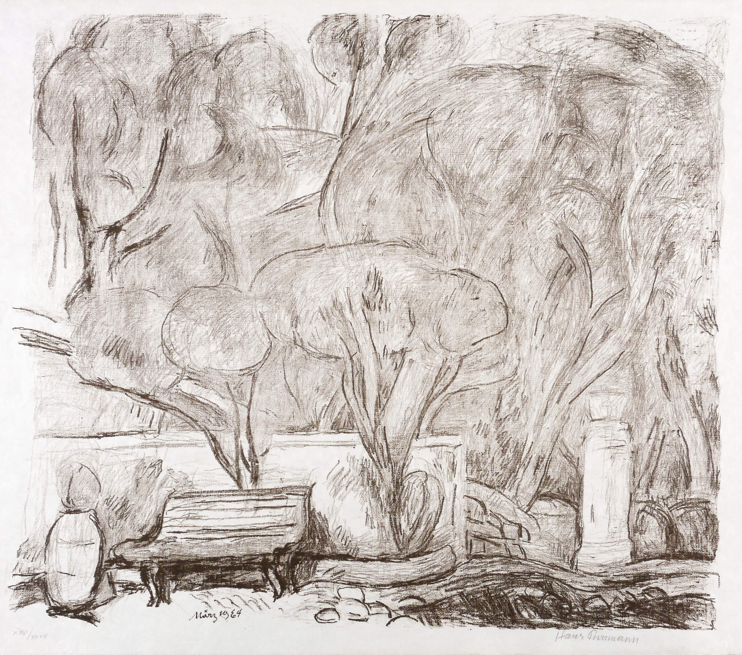 Hans Purrmann, Garten in Levanto II, 1964