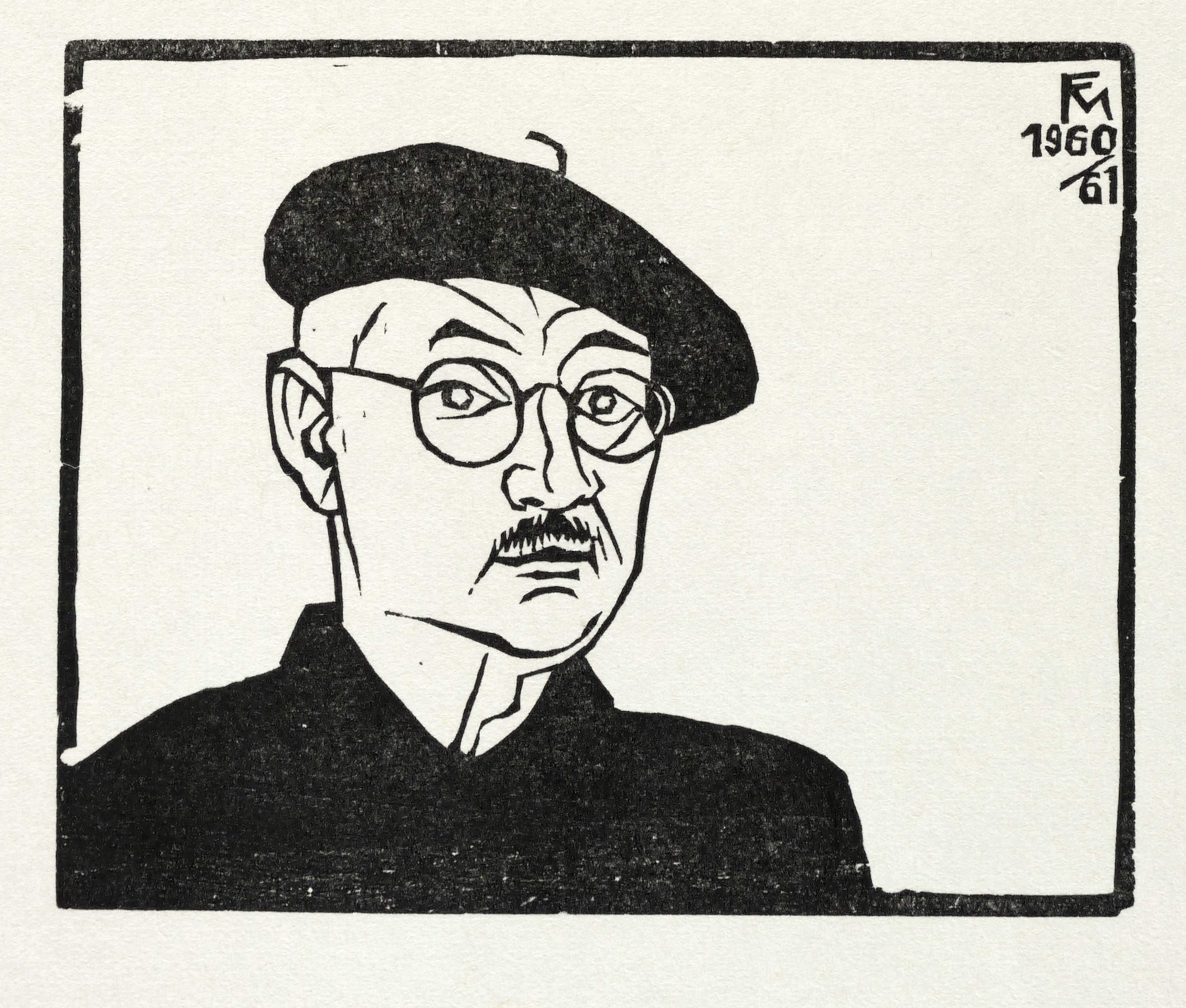 Selbstbildnis mit Baskenmütze