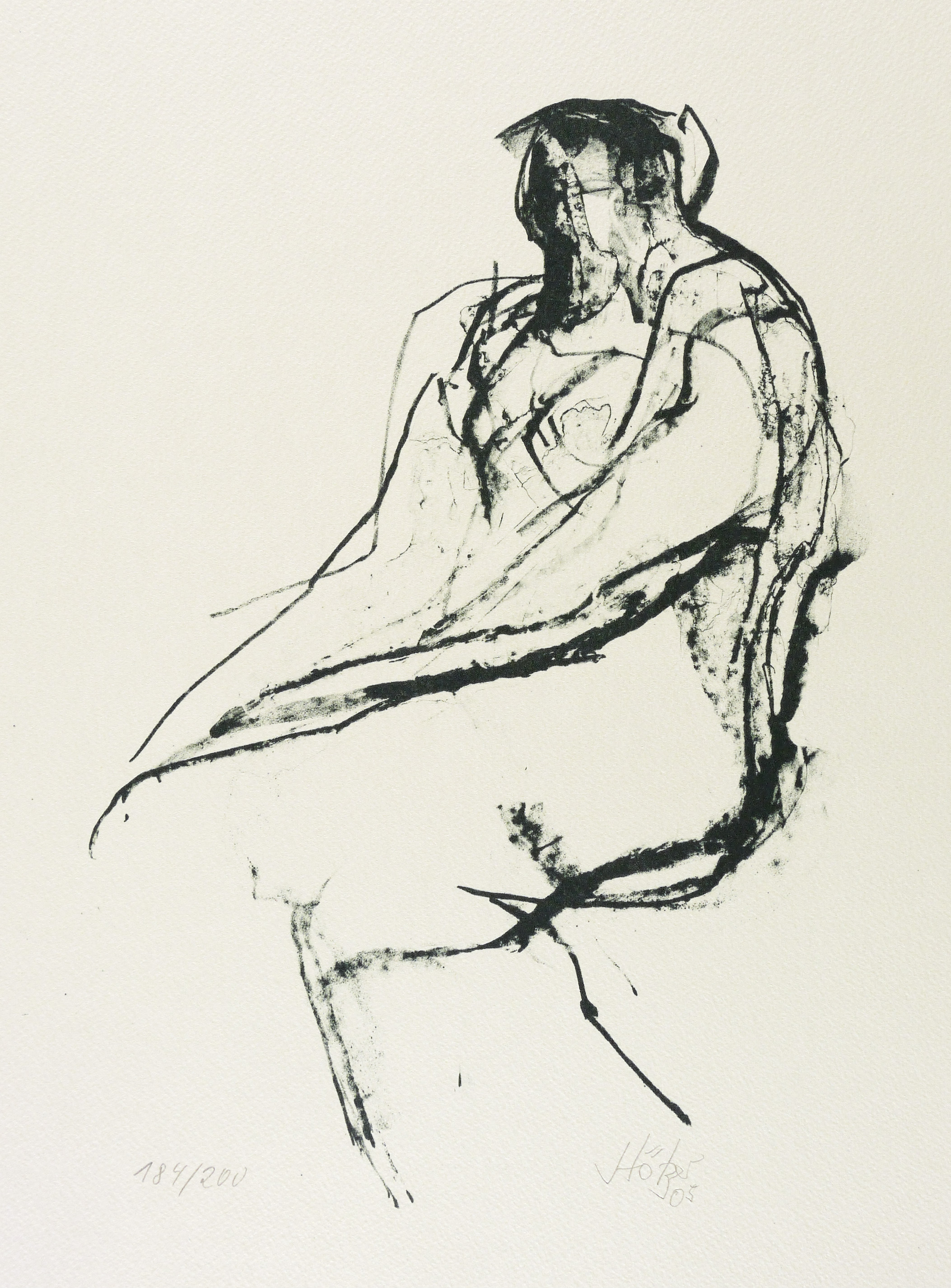 Weiblicher Akt von der Seite Weiblicher Akt von der Seite