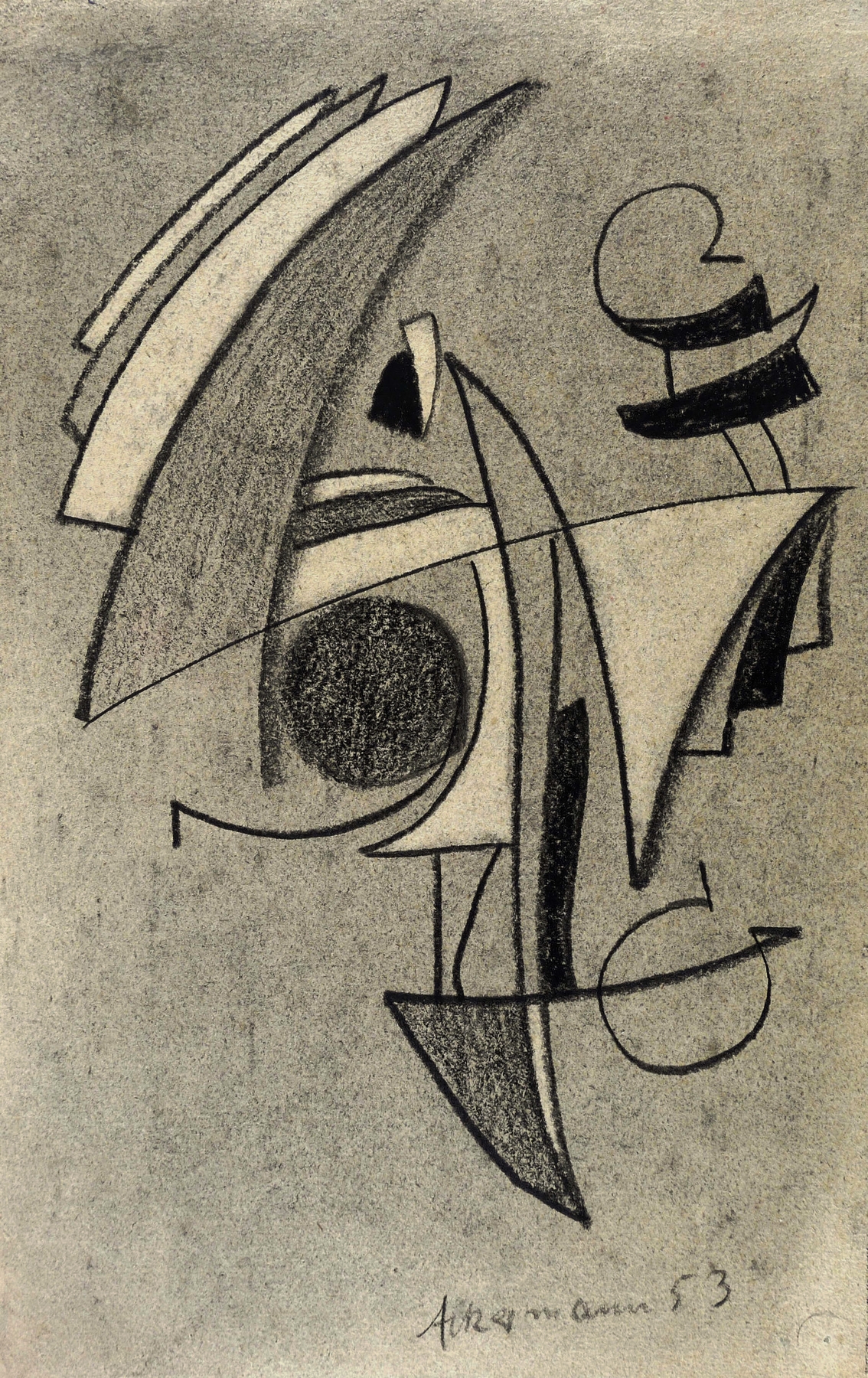 Max Ackermann, Komposition, 1953