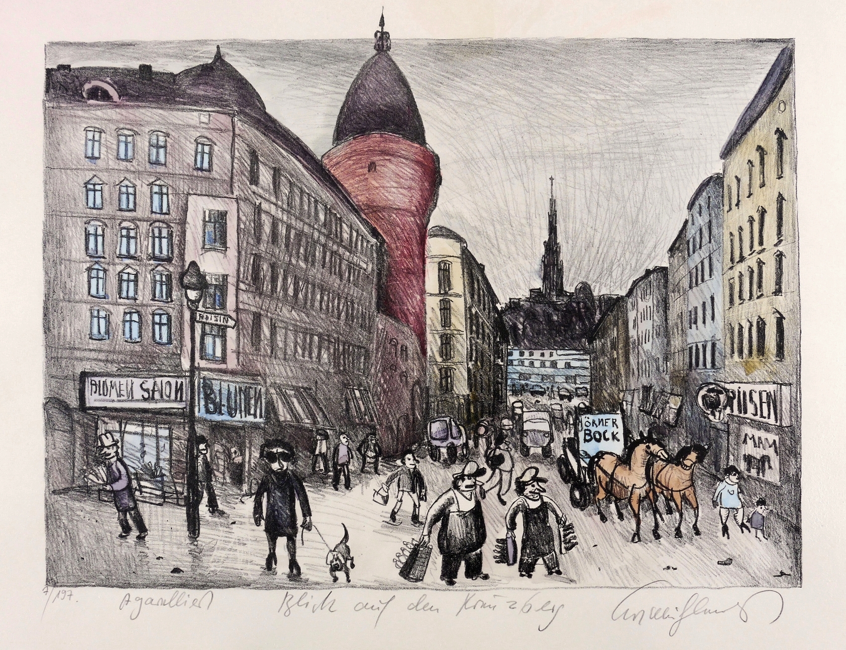 Kurt Mühlenhaupt, Blick auf den Kreuzberg (Berlin), 1979