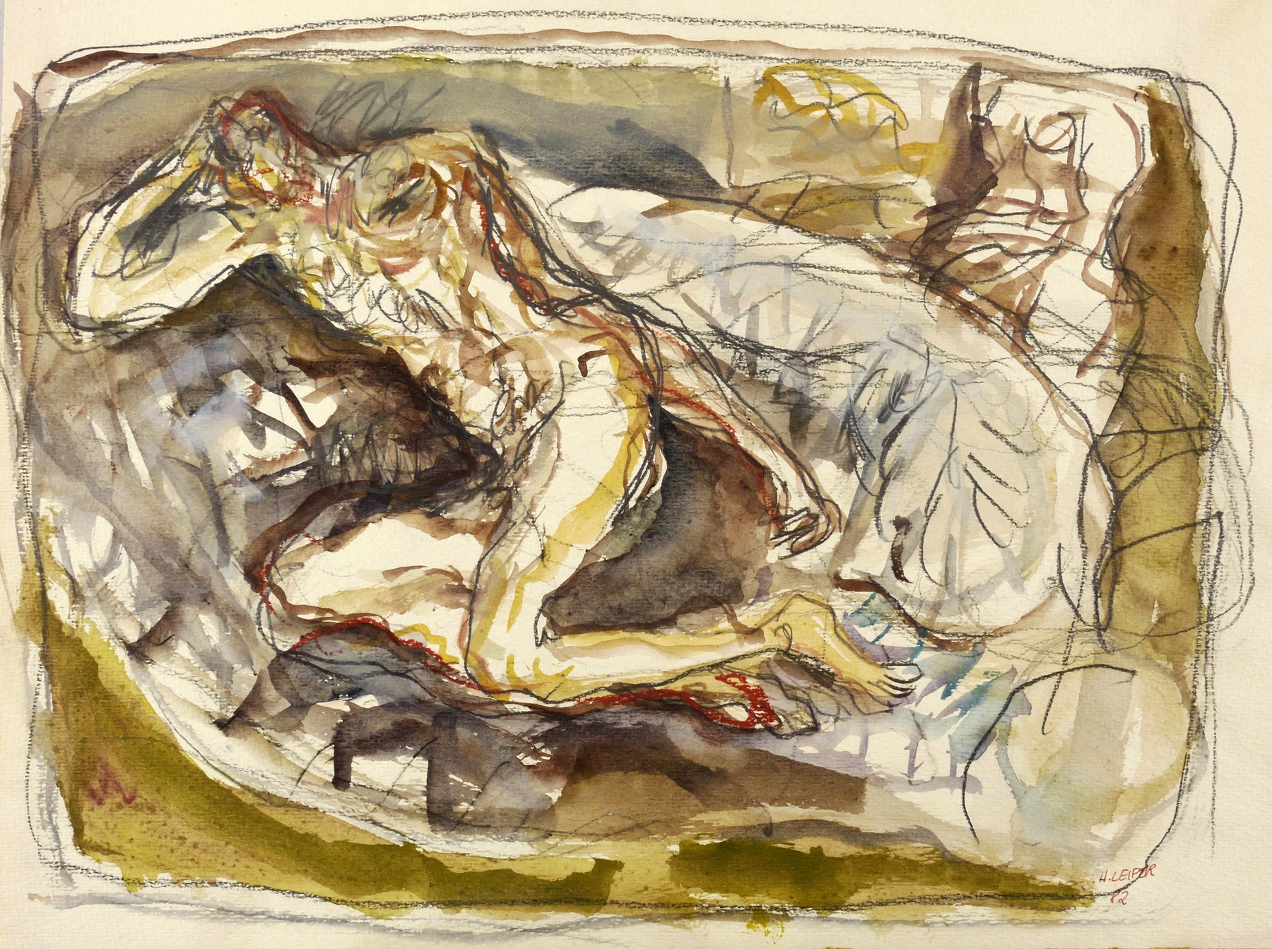 Liegender männlicher Akt