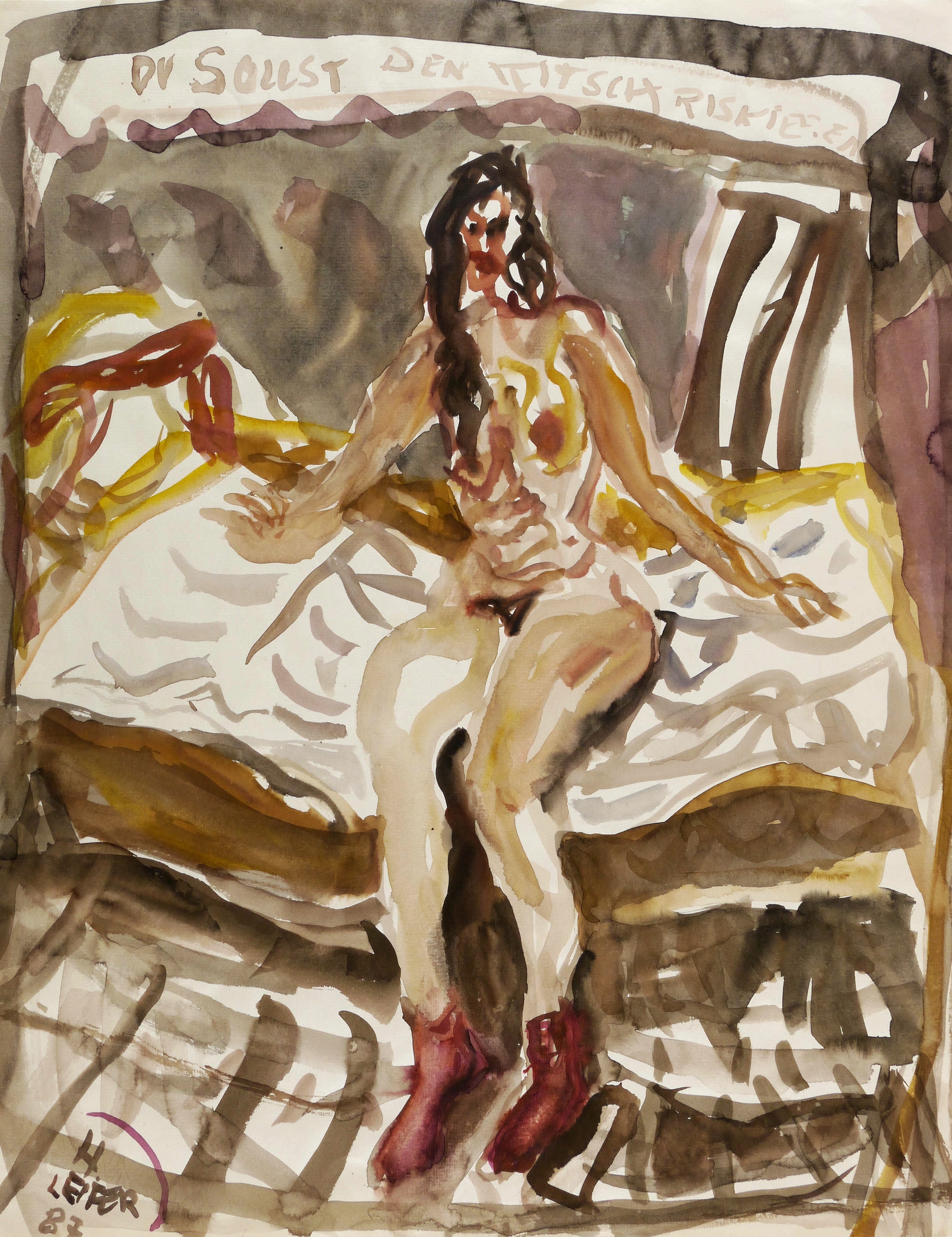 Sitzender Akt (Du sollst den Kitsch riskieren)